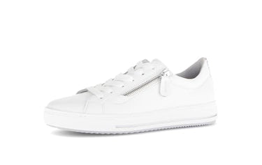 Gabor Damen Low-Top Sneaker, Frauen Halbschuhe,Leichte Mehrweite (G),Sportschuhe,Freizeitschuhe,Turnschuhe,Weiss (Multic.),40 im Sale